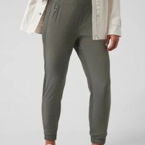 Athleta Brooklyn Mid-Rise Jogger Track Pants Athleisure Olive Green 8 Medium
